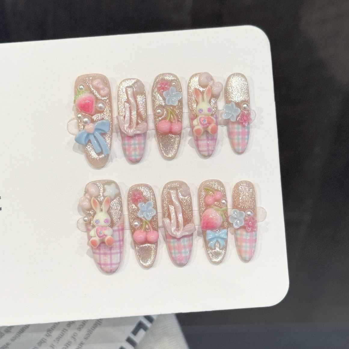 10PCS Oval Handmade Press On N - đánh giá và giá Pressed Flower Art