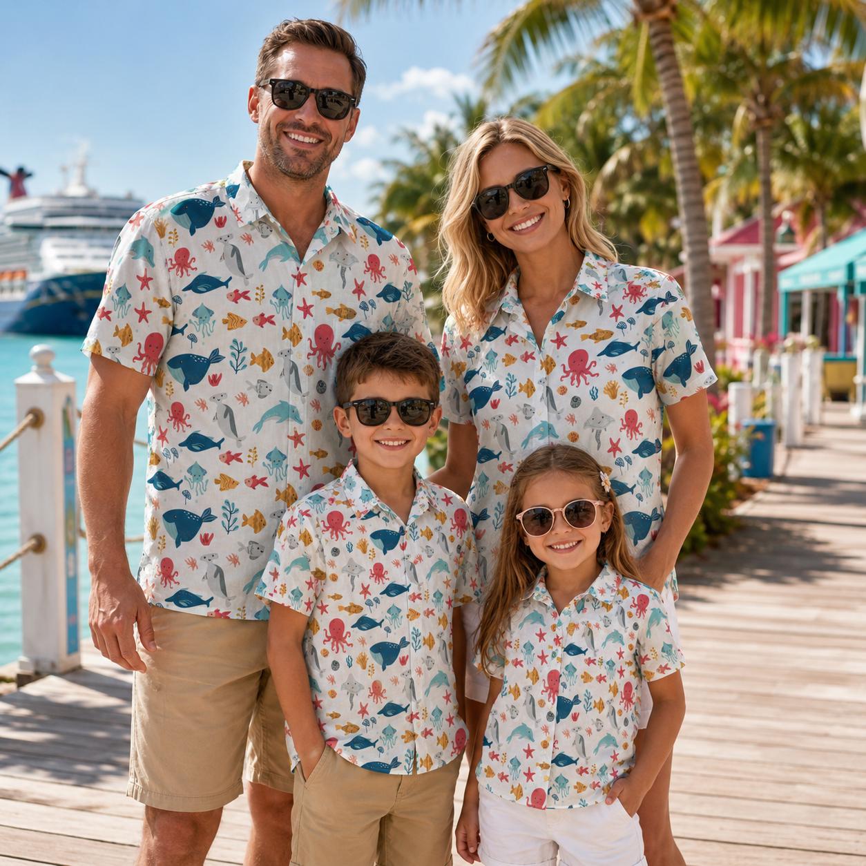 Hawaiian Children's Shirt Plan - đánh giá và giá Family Tree Print