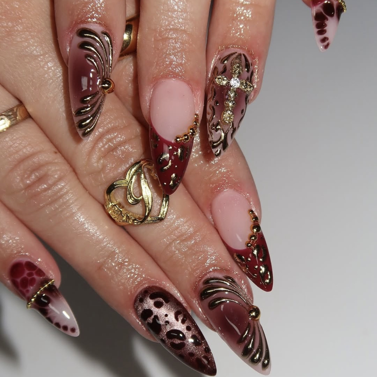 Medium fake nails for women gr - đánh giá và giá Pressed Flower Art