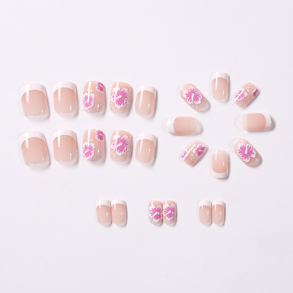 24Pcs French Flower False Nail - đánh giá và giá Pressed Flower Art