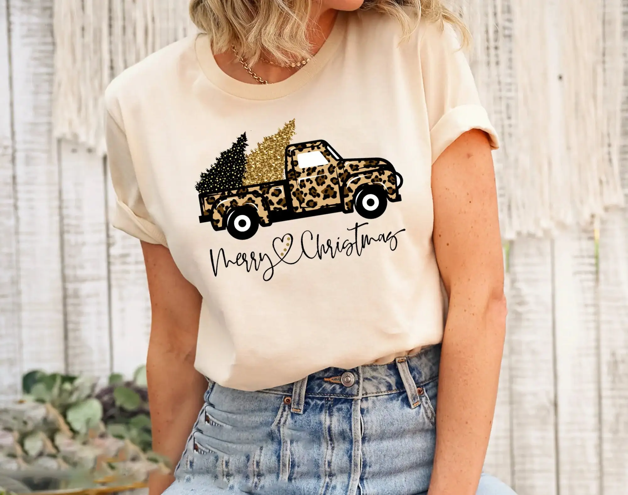 Christmas Truck T Shirt Leopar - đánh giá và giá Family Tree Print