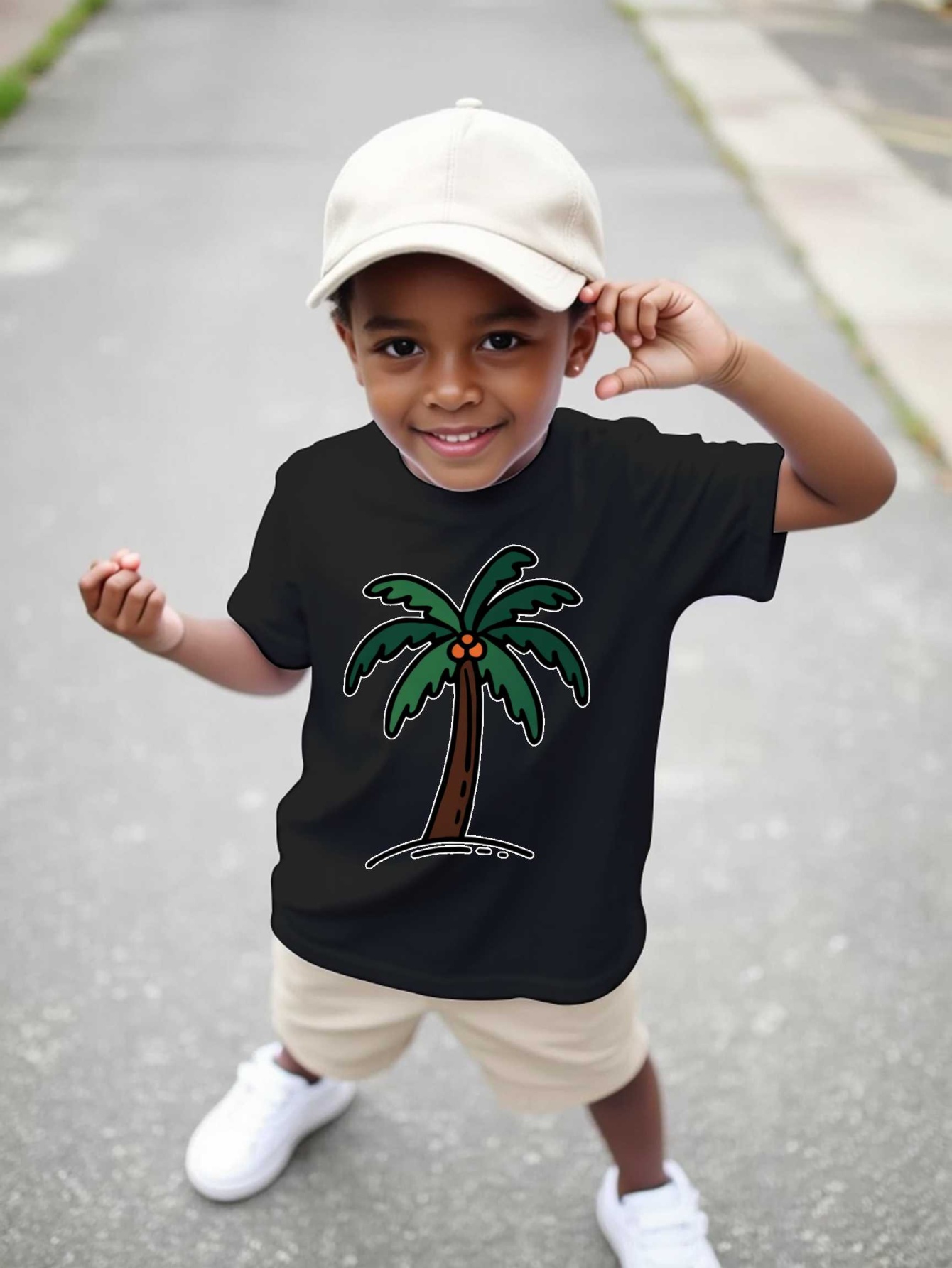 Cartoon Coconut Palm Tree Trop - đánh giá và giá Family Tree Print