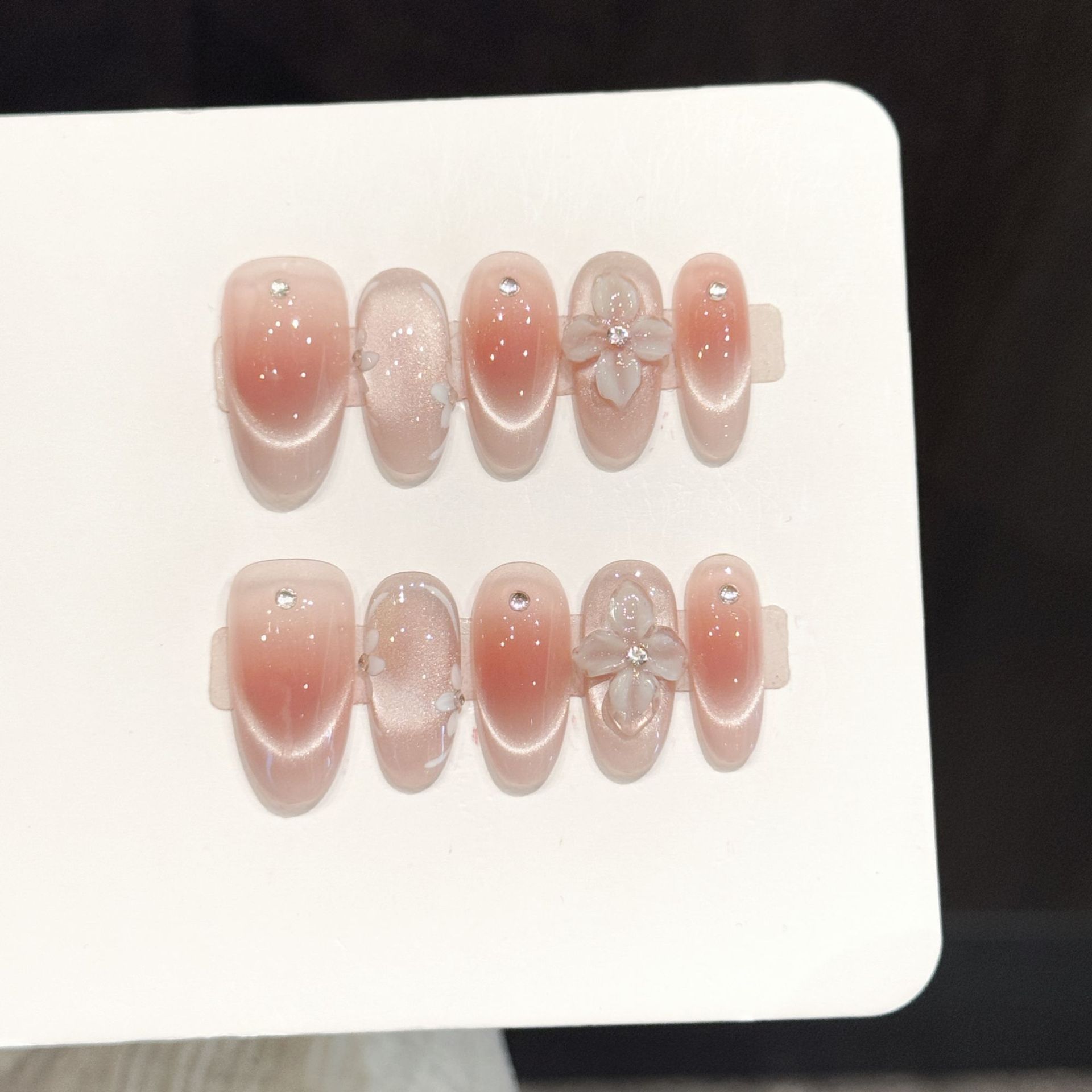 10pcs Handmade Press On Nails  - đánh giá và giá Pressed Flower Art